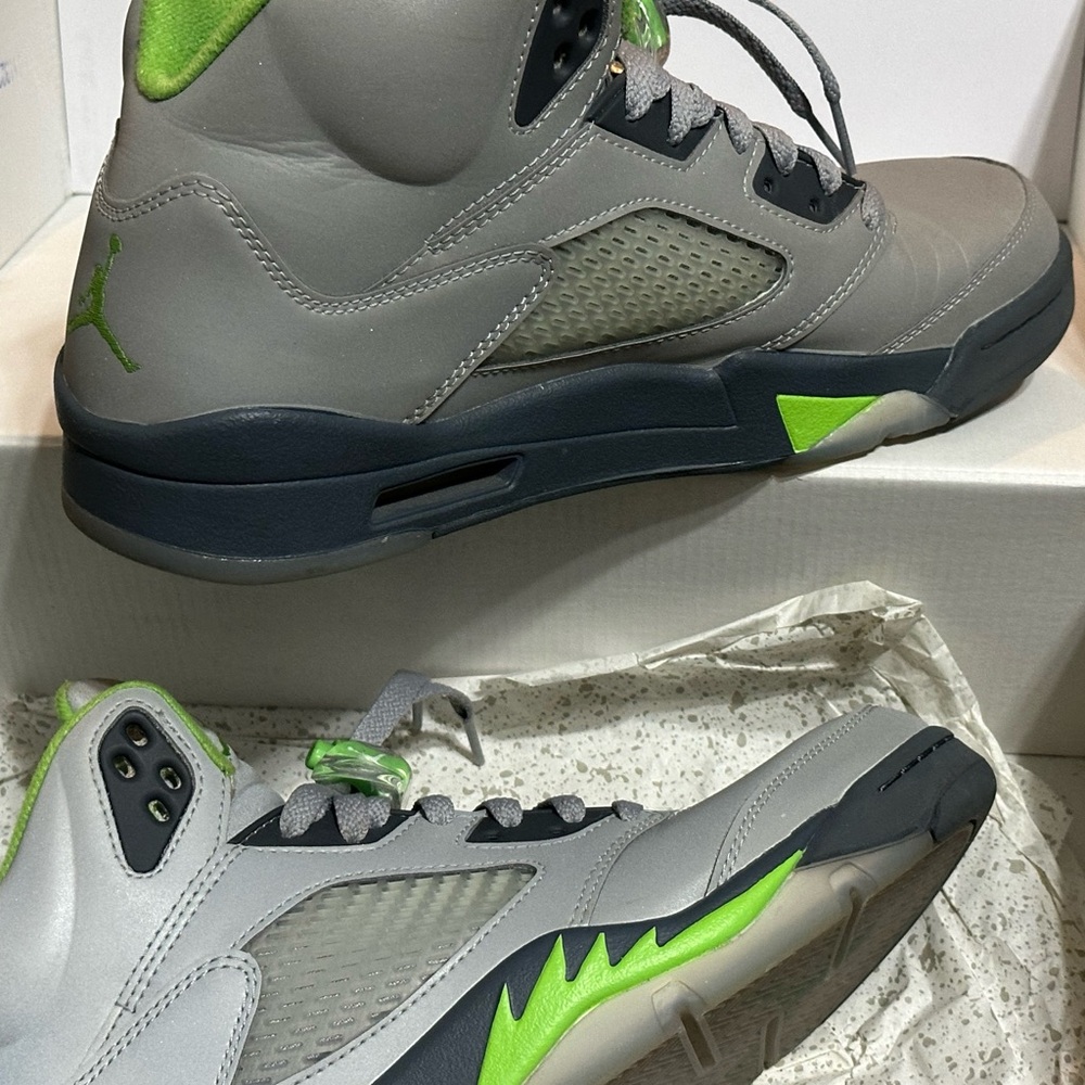 Jordan Air Retro Sneakers in Silver and Gray
